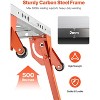 VEVOR Foldable Welding Table 44" x 21", 500LBS Capacity Welding Workbench with 4-Level Adjustable Height, Carbon Steel Work Bench, Silver+Orange - 4 of 4