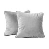 Factory Direct Partners Kids' Novelty Soft Density 18"x18" Microfiber Pillow with Piping Sterling Gray - 2 of 4