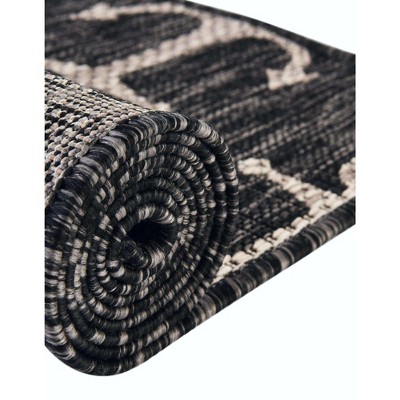 Charcoal 6' x 9' Easy-Care Outdoor Rectangular Rug