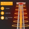 Tangkula 90'' Pyramid Patio Heater with Electronic Ignition System 42,000 BTU Gas Porch and Deck Heater with Wheels - 4 of 4