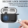 HTUTWOO AirPods Pro 2nd Lock Clip Leather Case with Carabiner and Stand Rugged, Protection Cover for AirPods Pro 2 - 4 of 4