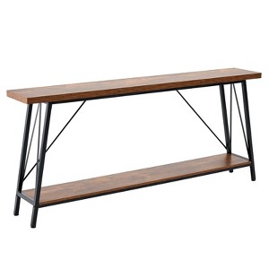 Yukimo 70.9" Long Narrow Console Table - Sturdy Metal Frame Entryway Table, Slim Hallway/Sofa Table for Entryway/Living Room/Bedroom - 1 of 4