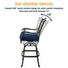 CLIHOME 3-Piece Cast Aluminum Bar Height Patio Set with Sofa Cushions - 4 of 4