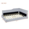 NicBex Twin/Full Size L-Shaped Corduroy Daybed,Upholstered Bed Frame for Bedroom,Living Room,Apartment,Wood Slat Support - 3 of 4