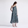 Reistor Women's One Shoulder Midi Dress in Abstract Stripes - 2 of 4