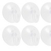 Unique Bargains Home Bathroom PVC Plastic Suction Cup Hook Clear Blue 6 Pcs - 4 of 4