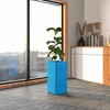 LeisureMod Tall Planter Pot in Fiberstone with Drainage Holes for Indoor and Outdoor Marquee Collection in Blue - 3 of 4