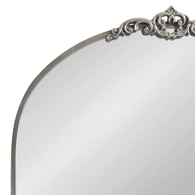 Myrcelle Silver Ornate Arched Wall Mirror 25" x 33"