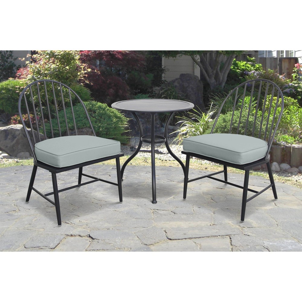 Rochelle 3pc Bistro Set Black Apollo Outdoor