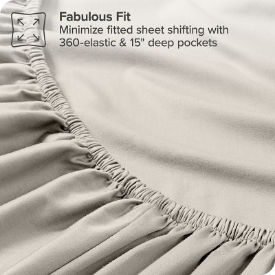 Twin French Beige Organic Cotton Sateen Sheet Set