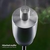 Sorbus Set of 4 Stainless Steel 5ft Outdoor Torches - Decorative Garden & Yard Lights - Fiberglass Wick & Snuffer Cap (Cylinder) - 3 of 4