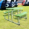 SKONYON Kids Picnic Table Set with 2 Benches Durable Steel Frame for Indoor Outdoor Use - 2 of 4