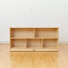 ECR4Kids 5-Compartment Mobile Storage Cabinet, 24in, Natural - image 4 of 4