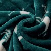 Lomsoe Christmas Home Decor Green Flannel Throw Blanket with Reindeer Print, Super Soft Cozy Throw Blankets for Home Sofa Couch - 3 of 4