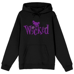 Growing Up Creepie Wicked Long Sleeve Black Adult Hooded Sweatshirt - 1 of 3