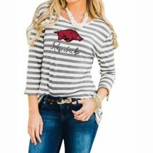 Women's University of Arkansas Stay A While Top - Gameday Couture - 1 of 1