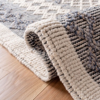 Handmade Red Wool Reversible Rectangular Area Rug