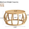Tribesigns Solid Wood Coffee Table for Living Room, 31.5-Inch Round Center Table with Curved Frame Base, Easy Assembly - 3 of 4