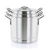 Gibson Home Breton 3 Piece Aluminum Stockpot With Steamer and Lid - 2 of 4