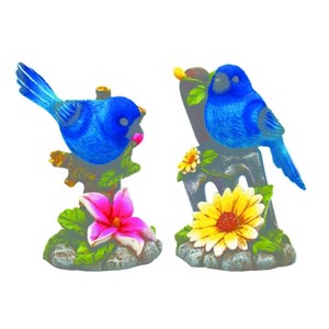 Transpac Resin Blue Bird Branch Decor Set of 2 Spring Home Decorations - 1 of 1
