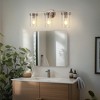 DORESshop 3-Light Nickel Wall Mirror Light, E26 Bulb Base, Metal & Glass, Modern Vanity Sconce for Bathroom, Bedroom, Dressing Area - 3 of 4