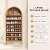 SinCiDo Arched Bookshelf, Modern Farmhouse Bookshelf Storage Cabinet w/Adjustable Shelves, Wood Bookshelf w/Open Display Shelf for Home Office - 4 of 4