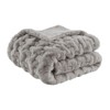 FIONECA Ruched Fur Throw 50x60" - 2 of 4