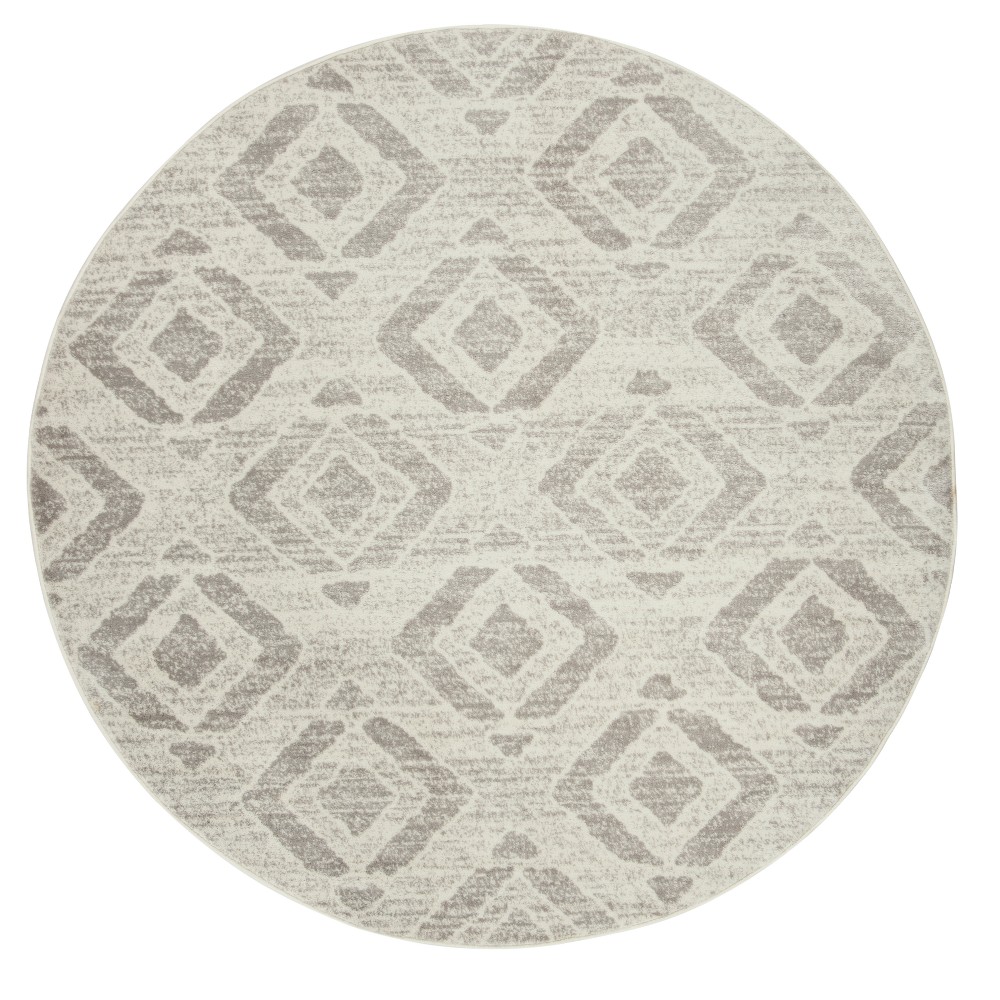 6'7in Round Jaslene Rug Ivory/Gray - Safavieh