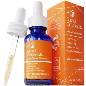 Seoul Ceuticals Korean Skin Care K Beauty - 20% Vitamin C Hyaluronic Acid Serum + CE Ferulic Acid Provides Potent Anti Aging, Anti Wrinkle, 1oz - 1 of 4