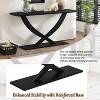 NicBex Console Table with Cross-Leg Design,Stylish Entryway Table,Modern Couch Table for Living Room,Black - 4 of 4