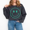 Simply Sage Market Women's Graphic Sweatshirt Smiley Face Outline Puff Print - 2 of 4