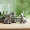 Rustic Rabbit Figurines 3.75" Stone Powder – Set of 6 Designs by Melrose - 3 of 3