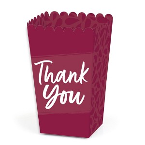 Big Dot of Happiness Burgundy Elegantly Simple - Guest Party Favor Popcorn Treat Boxes - Set of 12 - 1 of 4