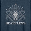 Women's - Disney Villains - Maleficent Heartless Lightweight French Terry Wide Neck Long Sleeve Shirt - 2 of 4