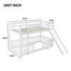 NicBex Twin Over Twin Bunk Bed with Slide and Guardrail,Twin Loft Bed with Ladder and Convenient Gate,Solid Pine Wood Bunk Beds for Bedroom - 3 of 4
