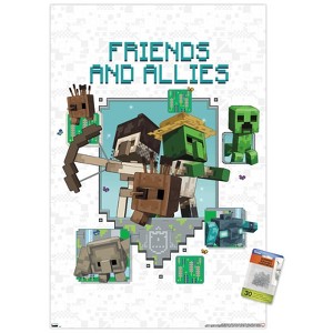 Trends International Minecraft: Legends - Friends and Allies Unframed Wall Poster Prints - 1 of 4