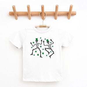 The Juniper Shop Shamrocks And Dancing Skeletons Youth Short Sleeve Tee - 1 of 2