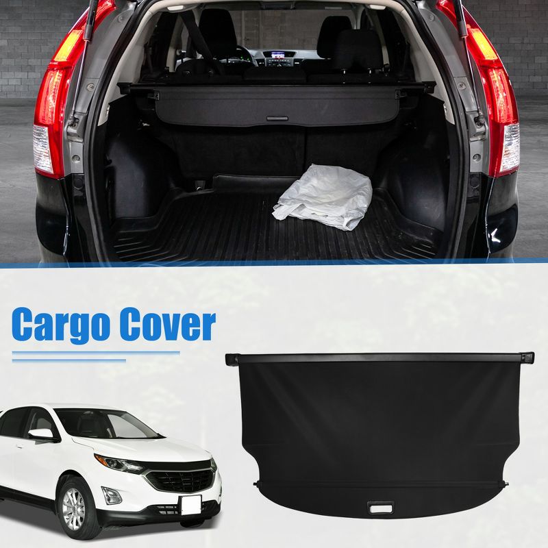 Unique Bargains Car Retractable Cargo Cover for GMC Terrain Rear Trunk Shielding Shade Black, 2 of 7