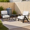 YARDSIGHT 3-Piece Patio Furniture Set, Aluminum Outdoor Bistro Set with 2 Armchairs & Side Table, Weather-Resistant Cushions for Balcony, Deck, Porch - 2 of 4