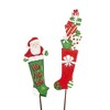 Round Top Collection 28.25 In Holiday Stockings Mini Christmas Joy Yard Stake Decorative Garden Stakes - 2 of 3