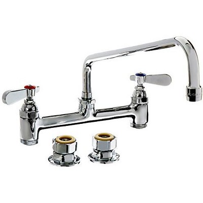 ALFI Heavy Duty Utility Bridge Faucet with an Extended Swivel Spout and Lever Handles