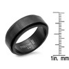Steeltime Men's black ip stainless steel spinner ring - 3 of 4