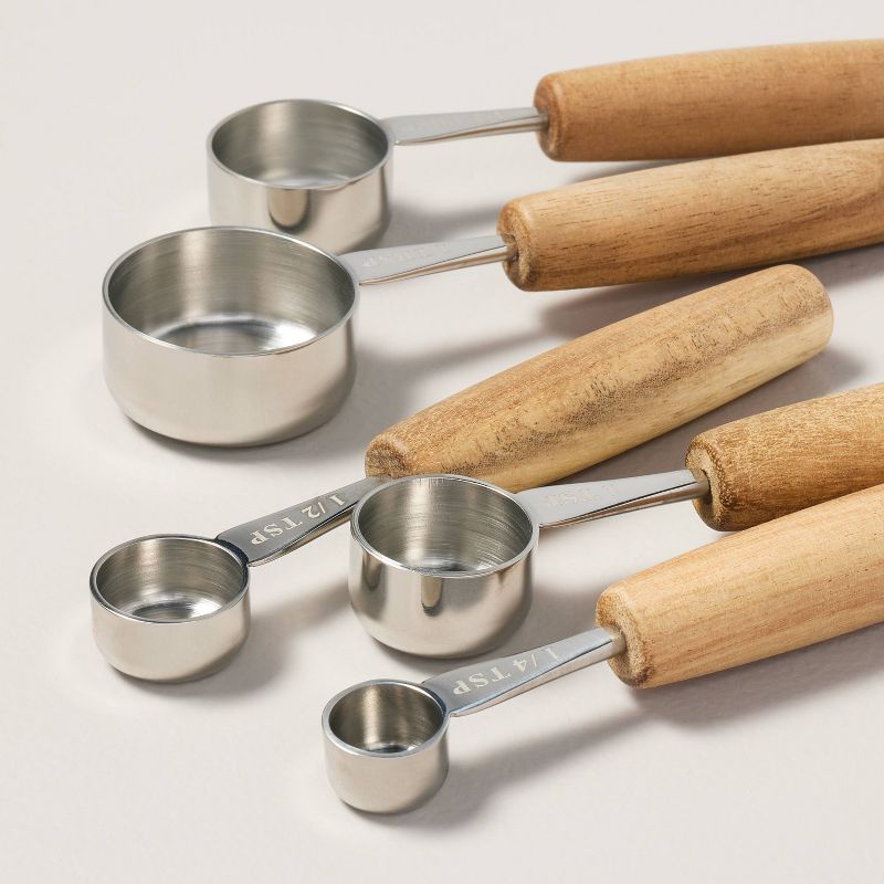 5pc Wood &#38; Stainless Steel Measuring Spoons - Hearth &#38; Hand&#8482; with Magnolia, 4 of 11