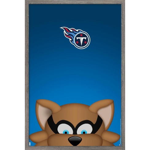 Trends International NFL Tennessee Titans - Neon Helmet 23 Framed Wall  Poster Prints White Framed Version 22.375 x 34