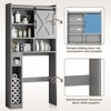 Toilet Storage Cabinet, Bathroom Shelves Organizer Space Saver Freestanding Restroom Shelf with Door, Anti-Tip Device Adjustable Shelf - 4 of 4
