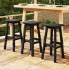 WestinTrends Malibu 29" All Weather Hdpe Outdoor Patio Square Backless Bar Stool (Set of 3) - 2 of 4