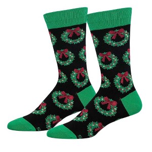 Socksmith 20.0 Inch Christmas Wreath Crew Socks - 1 of 3