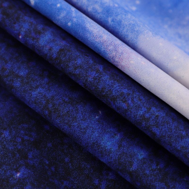PiccoCasa Polyester Galaxy Sky Cosmos Night Bedding Sets 2 Pcs Including 1 Duvet Cover & 1 Pillow Sham Single Sky Blue, 4 of 5