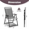 MOEPISY Outdoor Folding Sling Chairs Set of 4 with Armrest and Backrest - 2 of 4