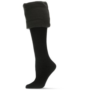 Memoi Extra Fuzzy Cuff Welly Boot Socks Forged Iron One Size - 1 of 4